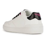 GEOX ΚΟΡΙΤΣΙ SNEAKERS J45HXE 000BC C0404 ΑΣΠΡΟ/ΜΑΥΡΟ